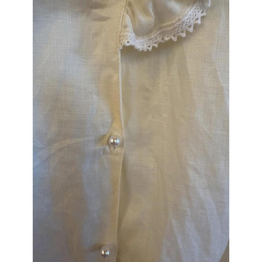 lauren ralph lauren vintage Inspired pearl button top PM - Picture 3 of 5